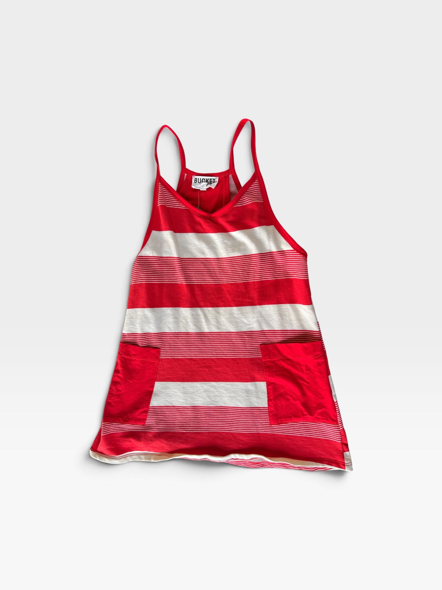 RED/WHITE BUCKET LIST DRESS S