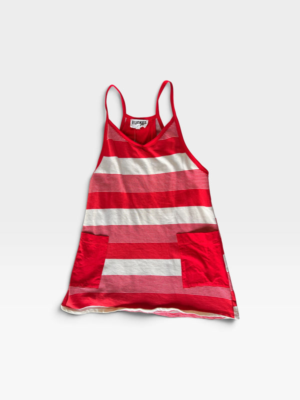RED/WHITE BUCKET LIST DRESS S
