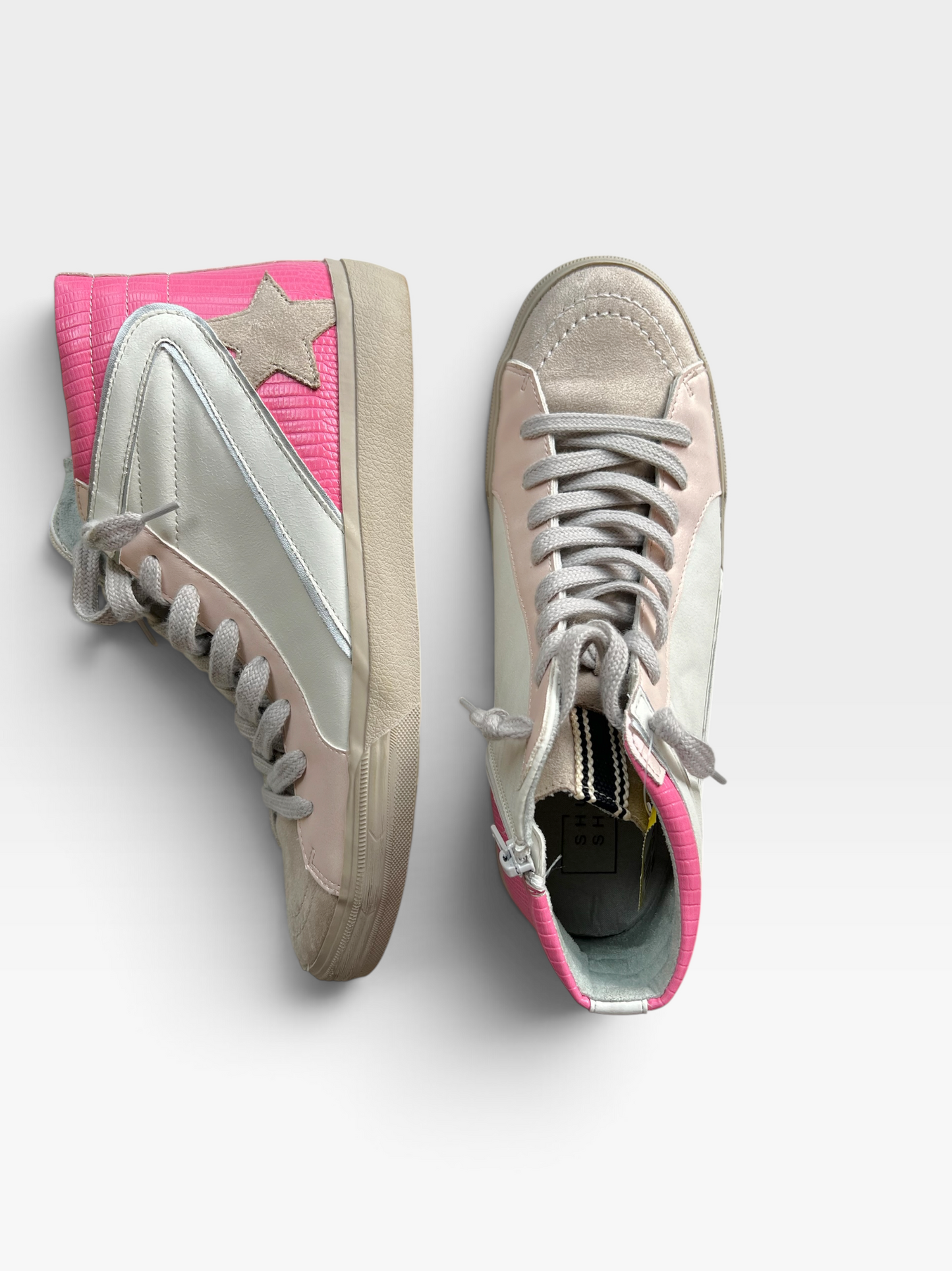 PINK SHU SHOP HIGH TOPS SHOES 9