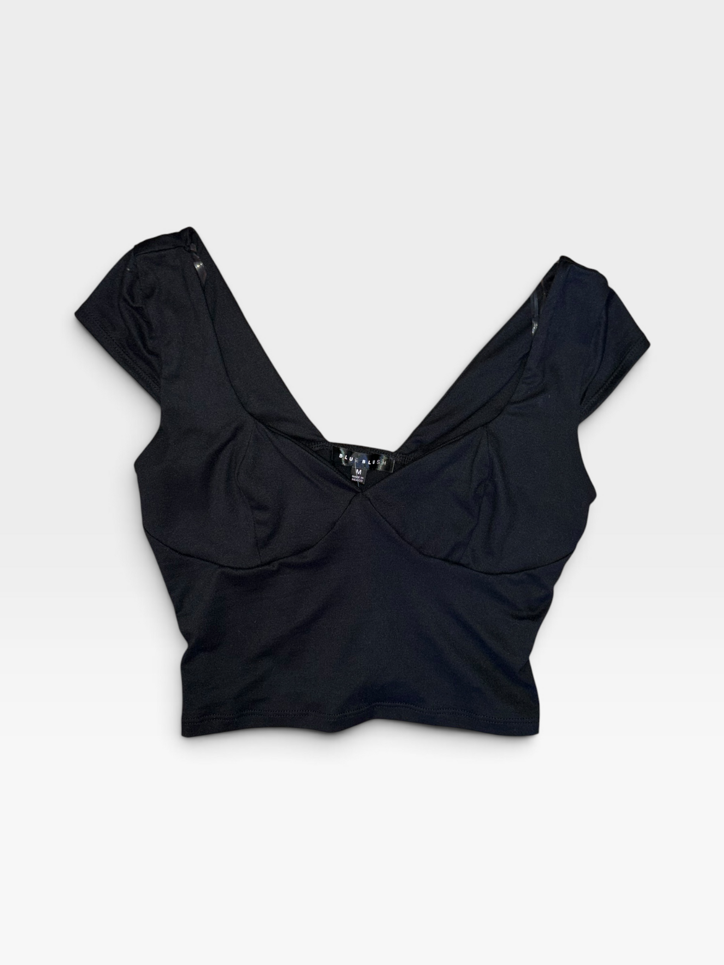 BLACK BLUE BLUSH TOP M