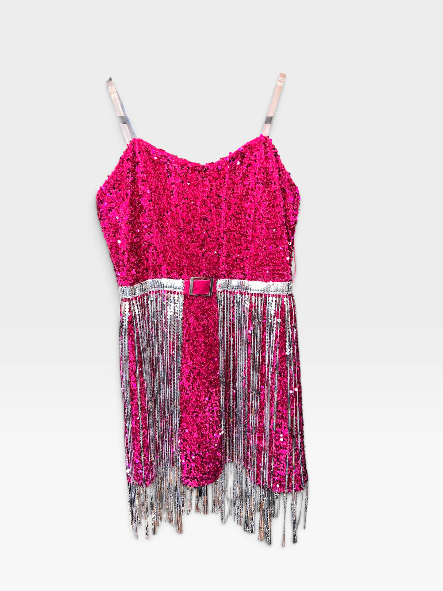 PINK BLUE B SEQUIN DRESS M