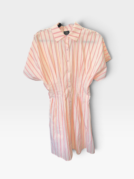 PINK/WHITE OAK & TRELLIS DRESS S