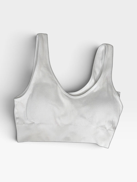 WHITE AERIE SPORTS BRA (NWT) L