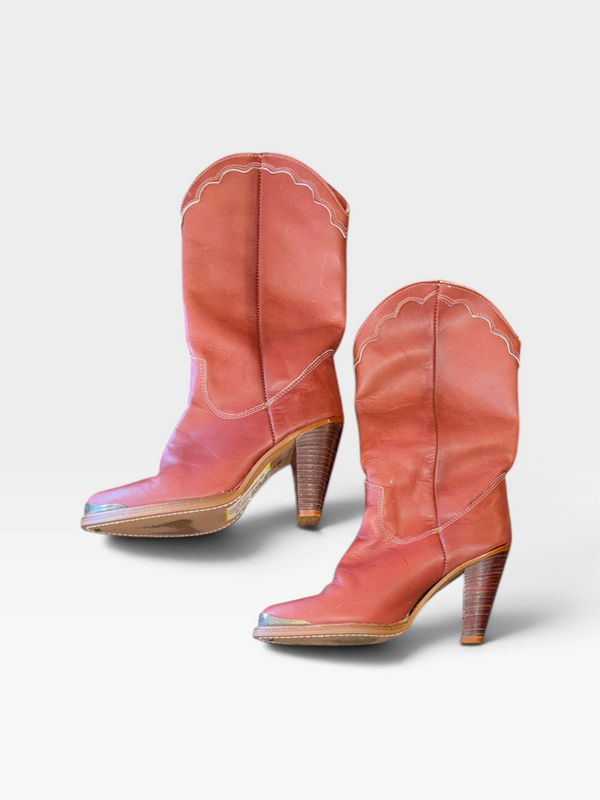 REDISH BROWN ZODIAC BOOTS | 7M