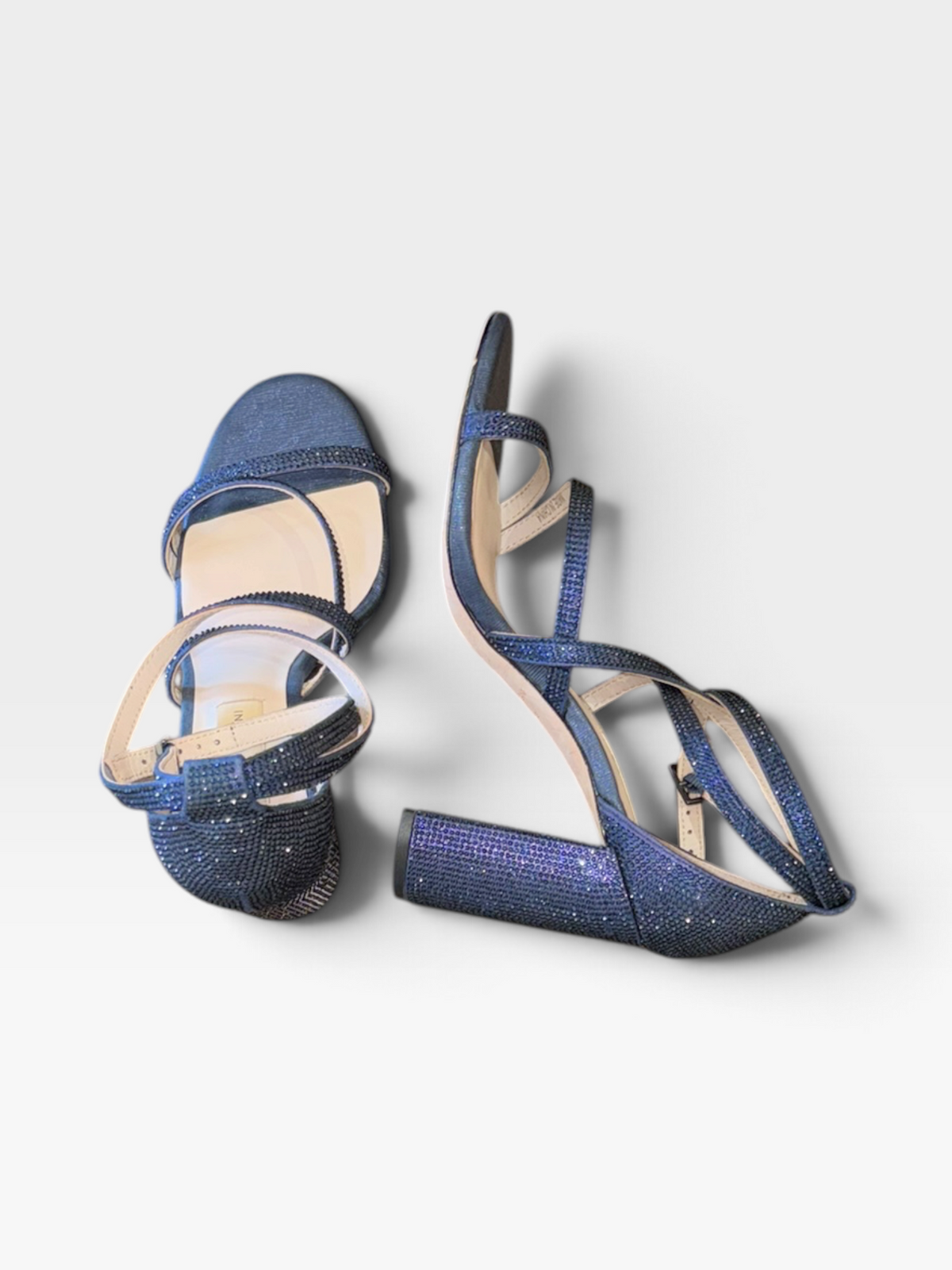 NAVY ANTONIO MELANI HEEL (ORG. $118)  8.5