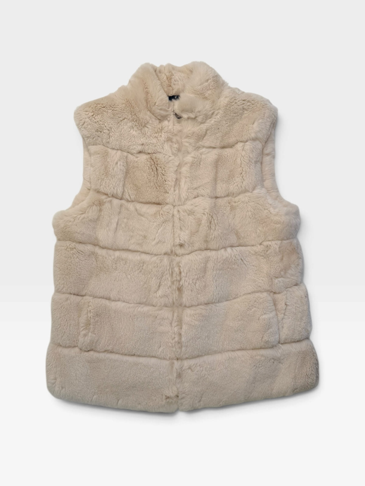 CREAM FUR DOLCE CABO VEST (REAL REX RABBIT) (ORG. $334) M