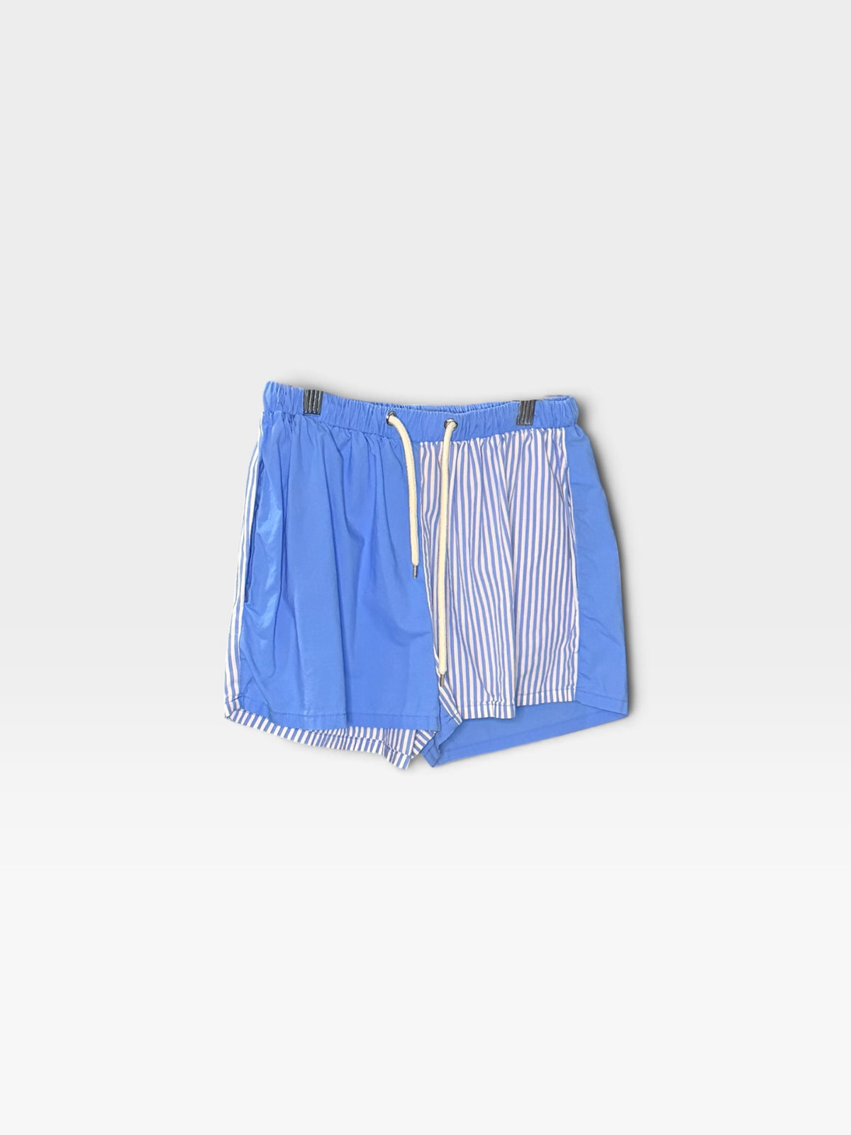 BLUE/WHITE THE SHIRT BY ROCHELLE BEHRENS SHORTS XS