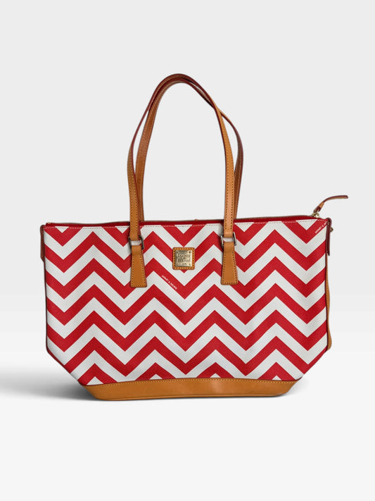 RED/WHITE DOONEY & BOURKE CHEVRON TOTE
