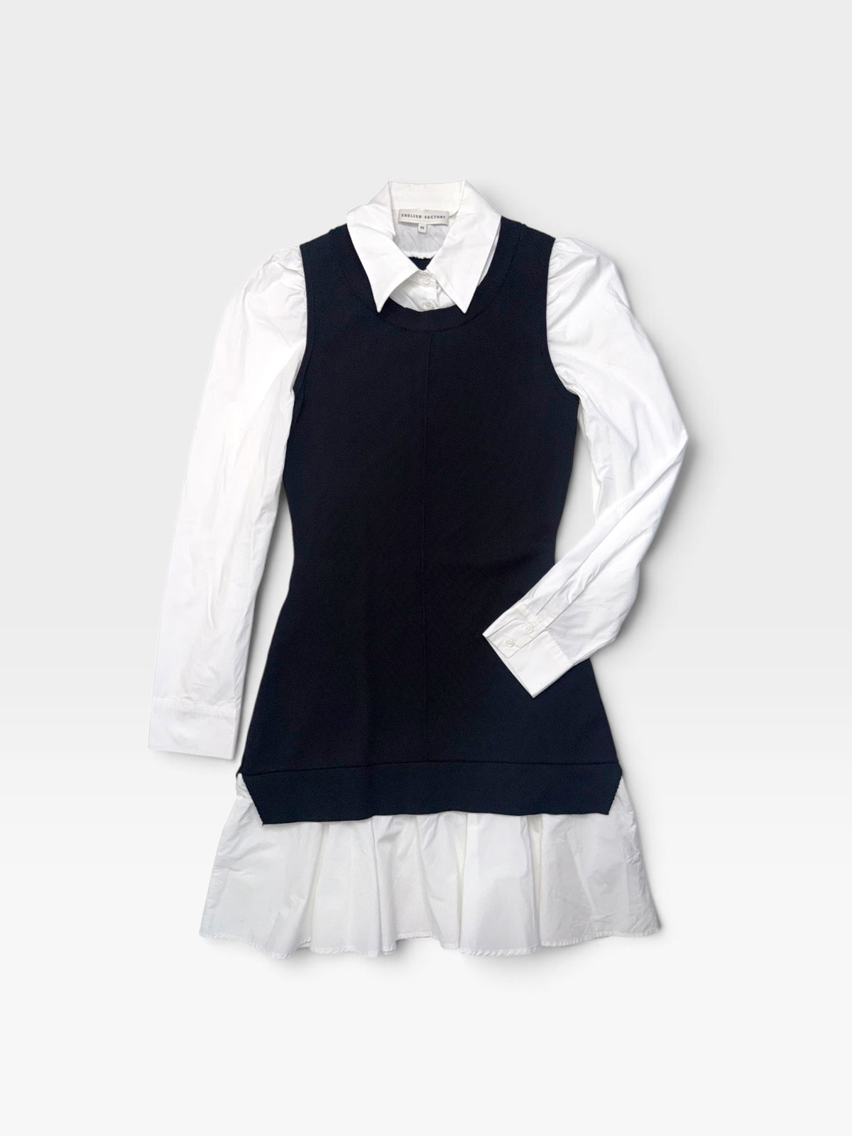 BLACK/WHITE ENGLISH FACTORY DRESS XS
