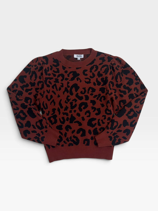 BROWN/BLACK CHEETAH 525 SWEATER | M