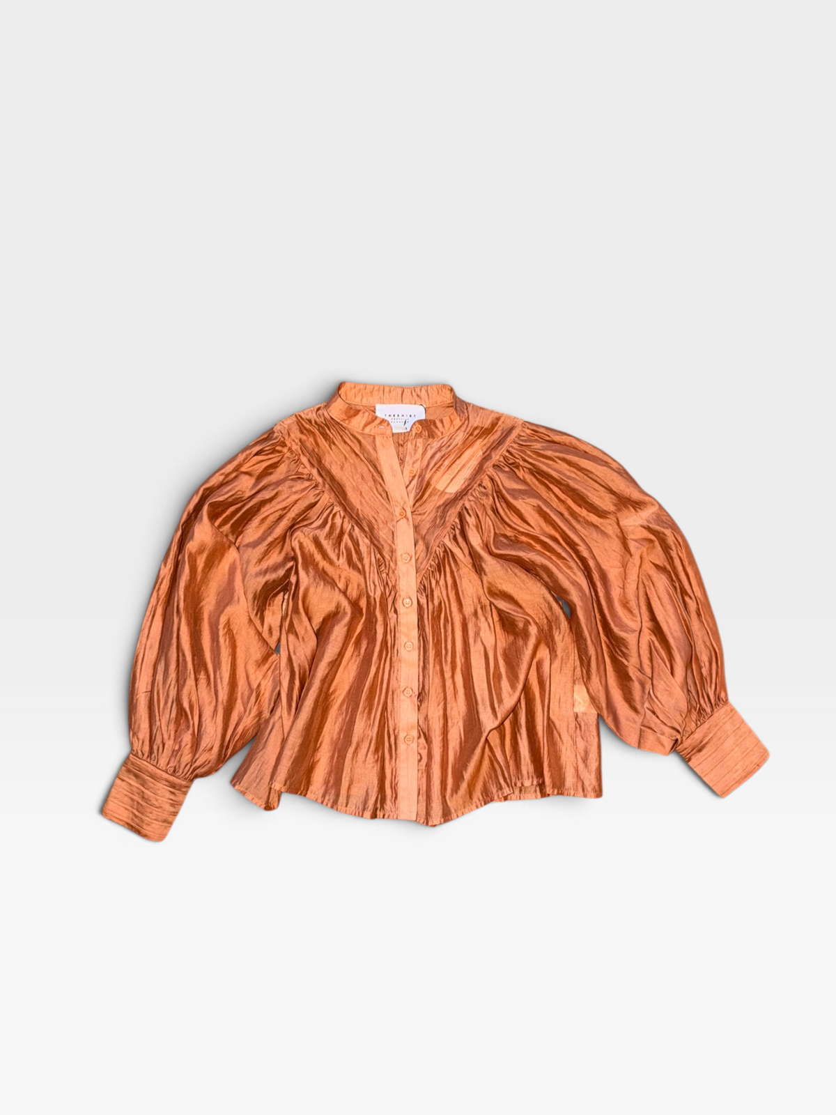 ORANGE THESHIRT ROCHELLE BEHRENS TOP (NWT $128) XS