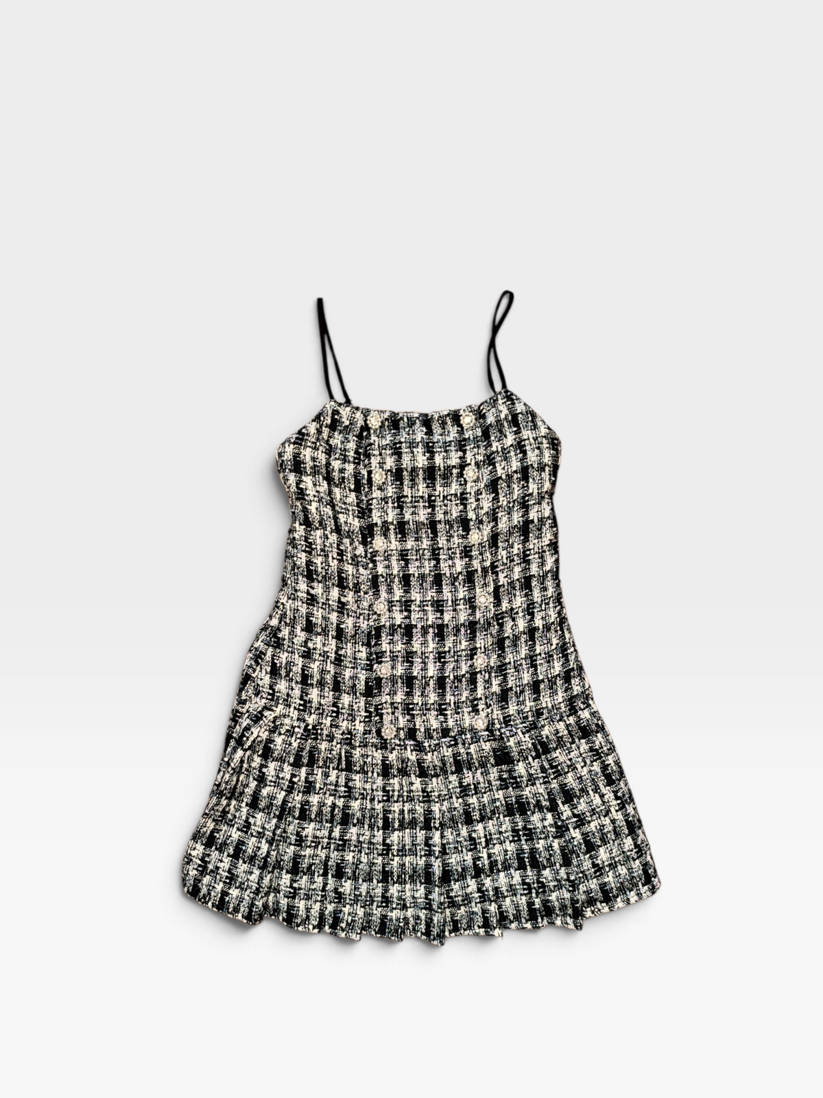 BLACK/WHITE SIRENA DRESS (NWT $123) S