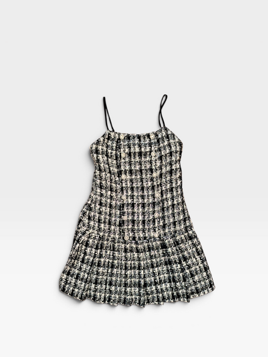 BLACK/WHITE SIRENA DRESS (NWT $123) S