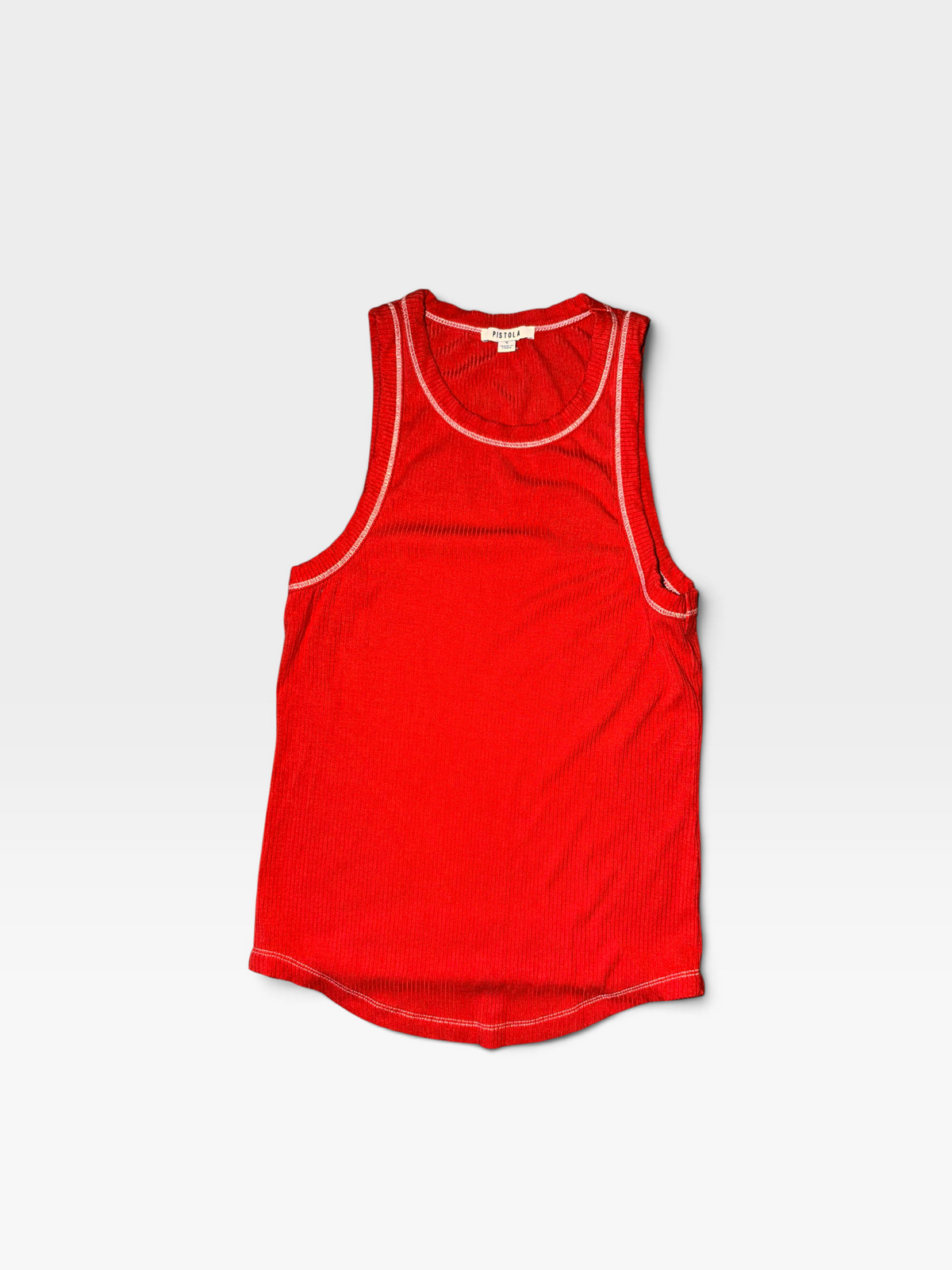 RED/WHITE PISTOLA CONTRAST TRIM TANK | S