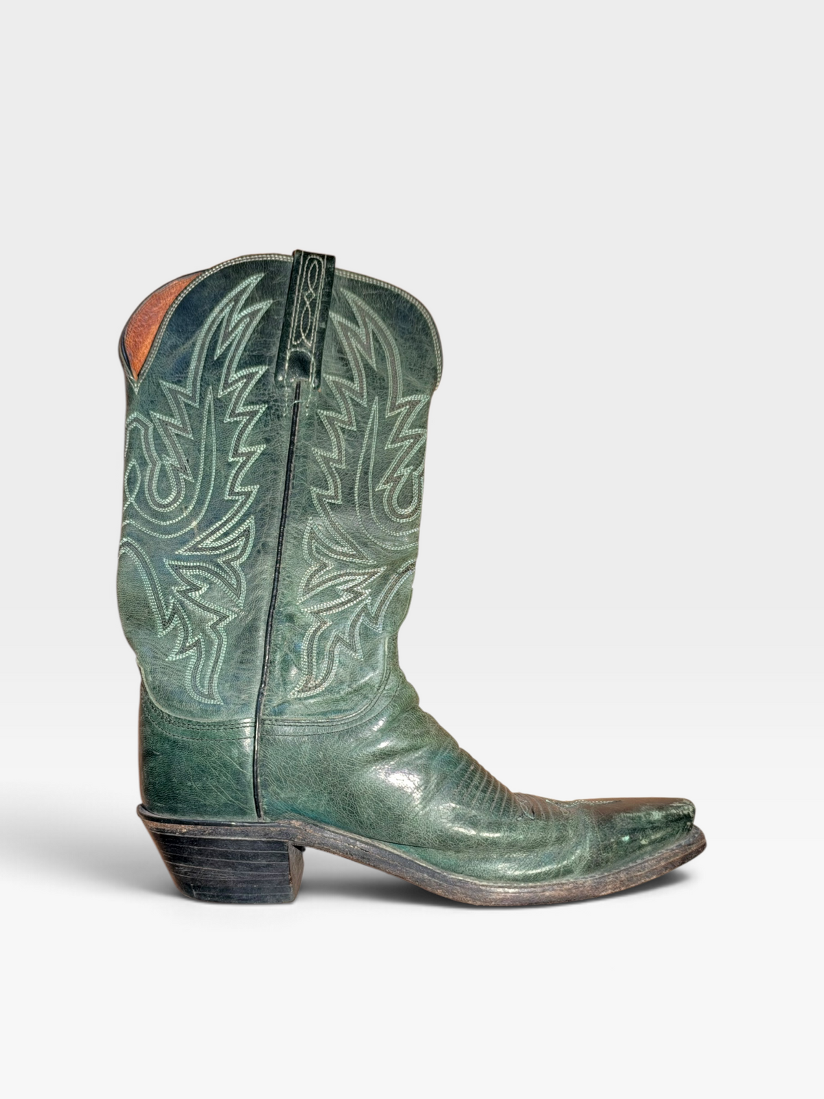 GREEN 1883 BY LUCCHESE LEATHER BOOTS (ORG. $595) | 7.5