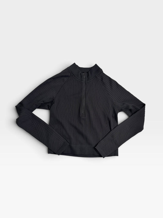 BLACK LULULEMON BLACK LINED TOP M