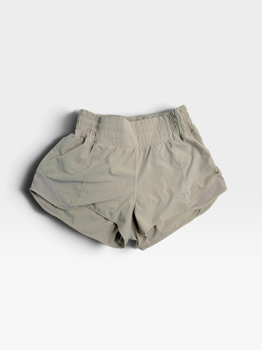 BEIGE LULULEMON SHORTS 4