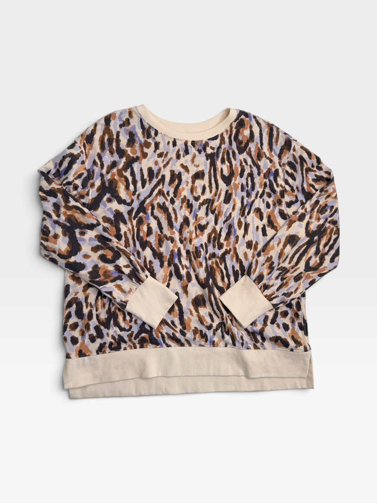 CREAM CHEETAH WESTBOUND PULLOVER M