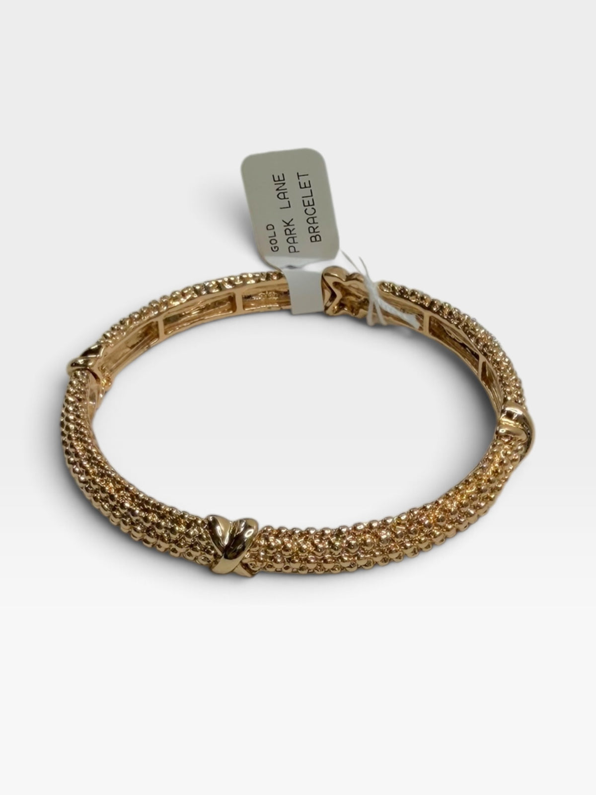 GOLD PARK LANE TEXTURED BANGLE BRACELET