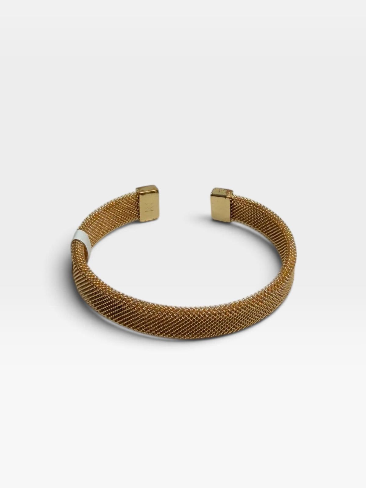 GOLD TEXTURED MESH CUFF BRACELET