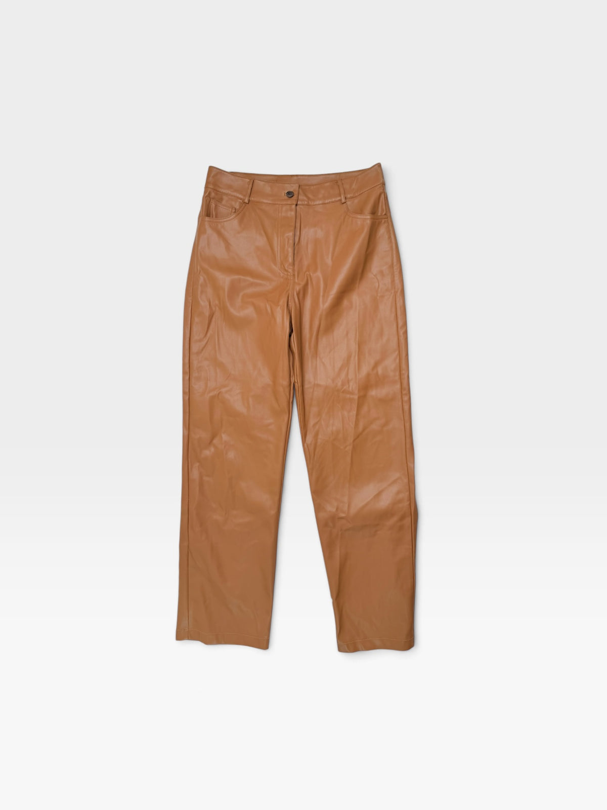 LIGHT BROWN ILLA ILLA LEATHER PANTS L