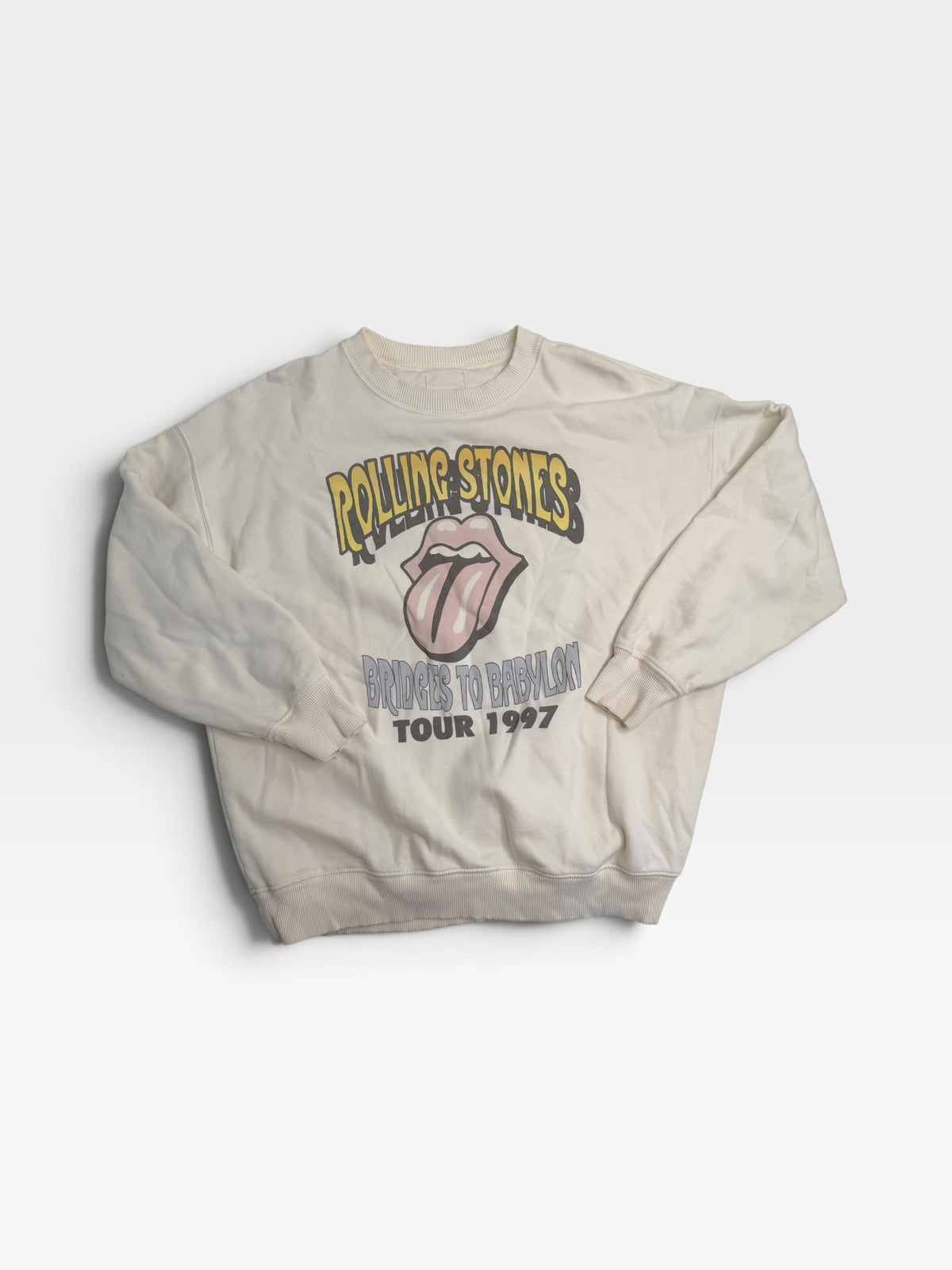 IVORY A&E ROLLING STONES PULLOVER S