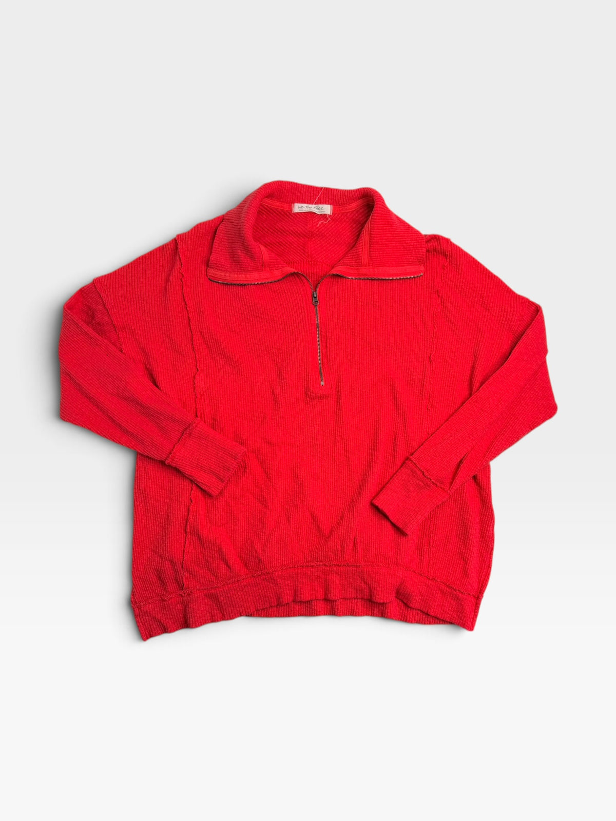 RED FREE PEOPLE PULLOVER S