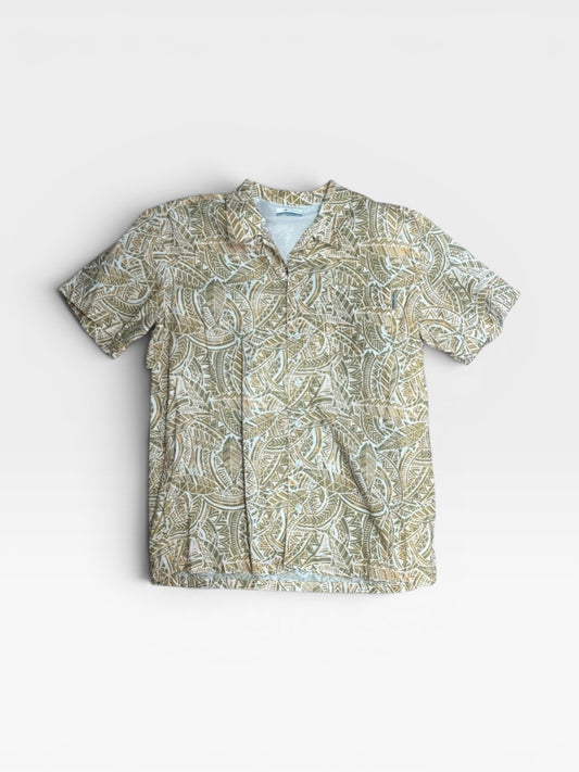 ORANGE/GREEN COLUMBIA SHIRT M