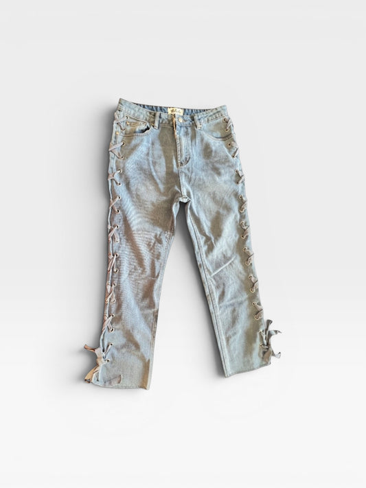 DENIM LISTICLE JEANS (NWT) M